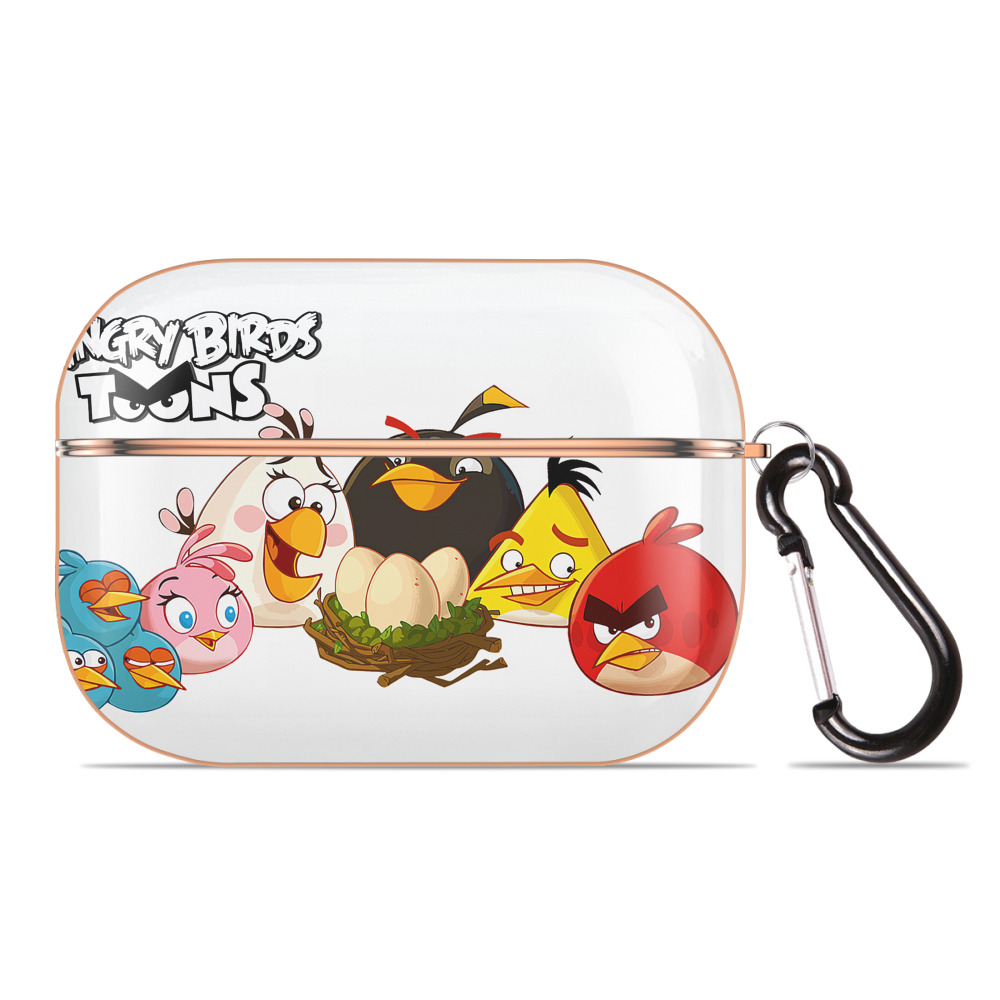 （画像用） Angry Birds アングリーバード 【AirPods Pro用】ハードシェル保護ケース｜耐衝撃・防指紋・カラビナ付き商品仕様