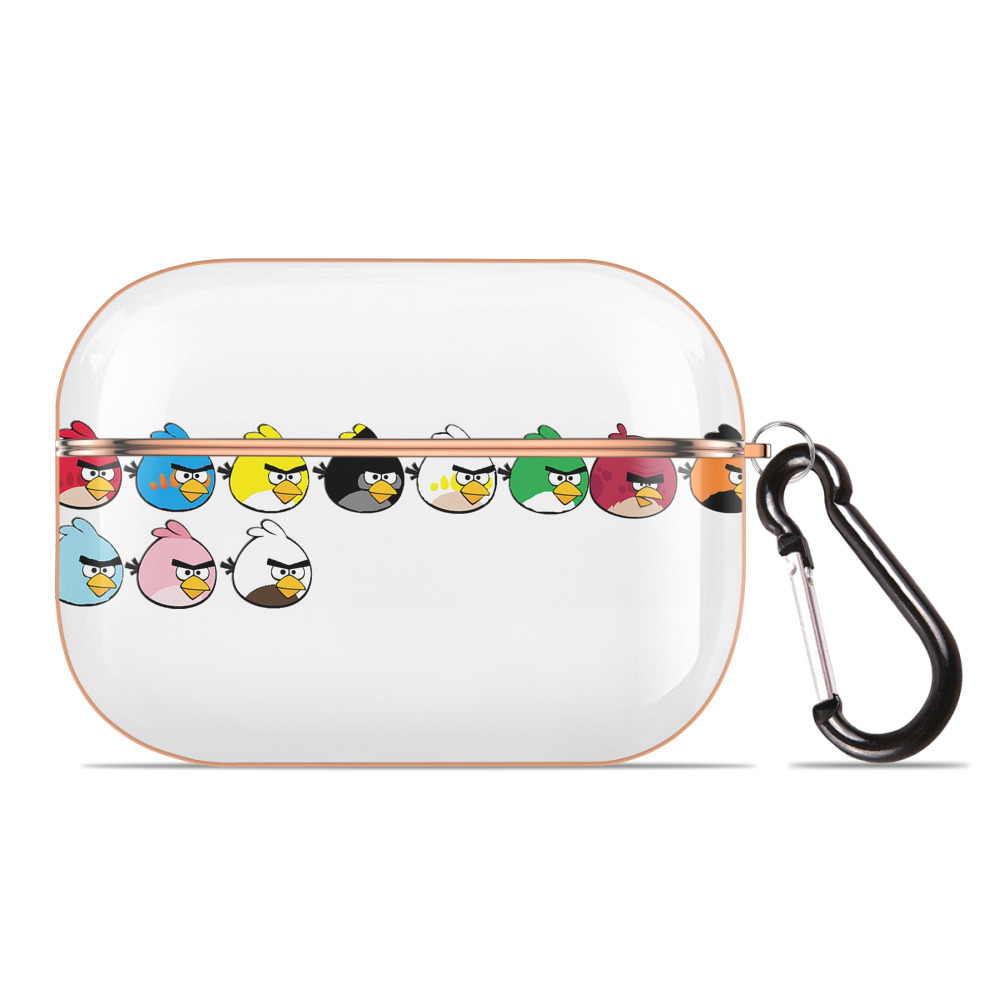 （画像用） Angry Birds アングリーバード 【AirPods Pro用】ハードシェル保護ケース｜耐衝撃・防指紋・カラビナ付き商品仕様