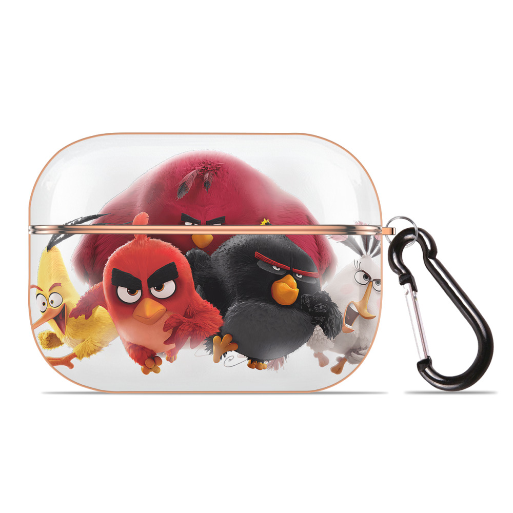 （画像用） Angry Birds アングリーバード 【AirPods Pro用】ハードシェル保護ケース｜耐衝撃・防指紋・カラビナ付き商品仕様