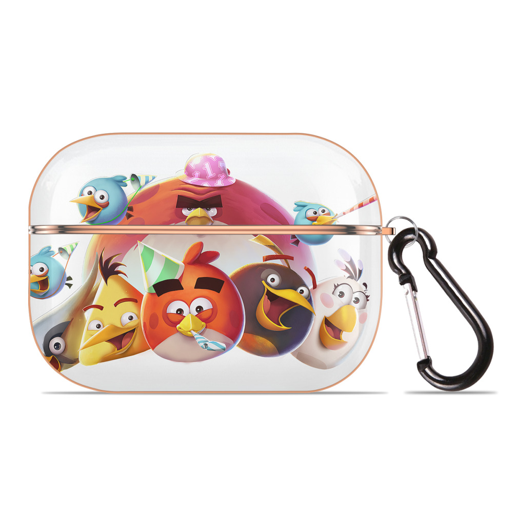（画像用） Angry Birds アングリーバード 【AirPods Pro用】ハードシェル保護ケース｜耐衝撃・防指紋・カラビナ付き商品仕様