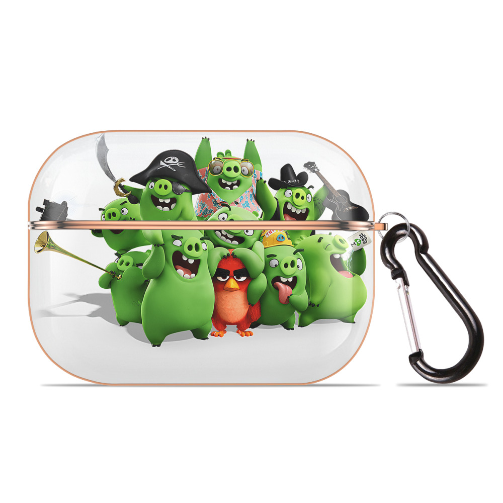 （画像用） Angry Birds アングリーバード 【AirPods Pro用】ハードシェル保護ケース｜耐衝撃・防指紋・カラビナ付き商品仕様