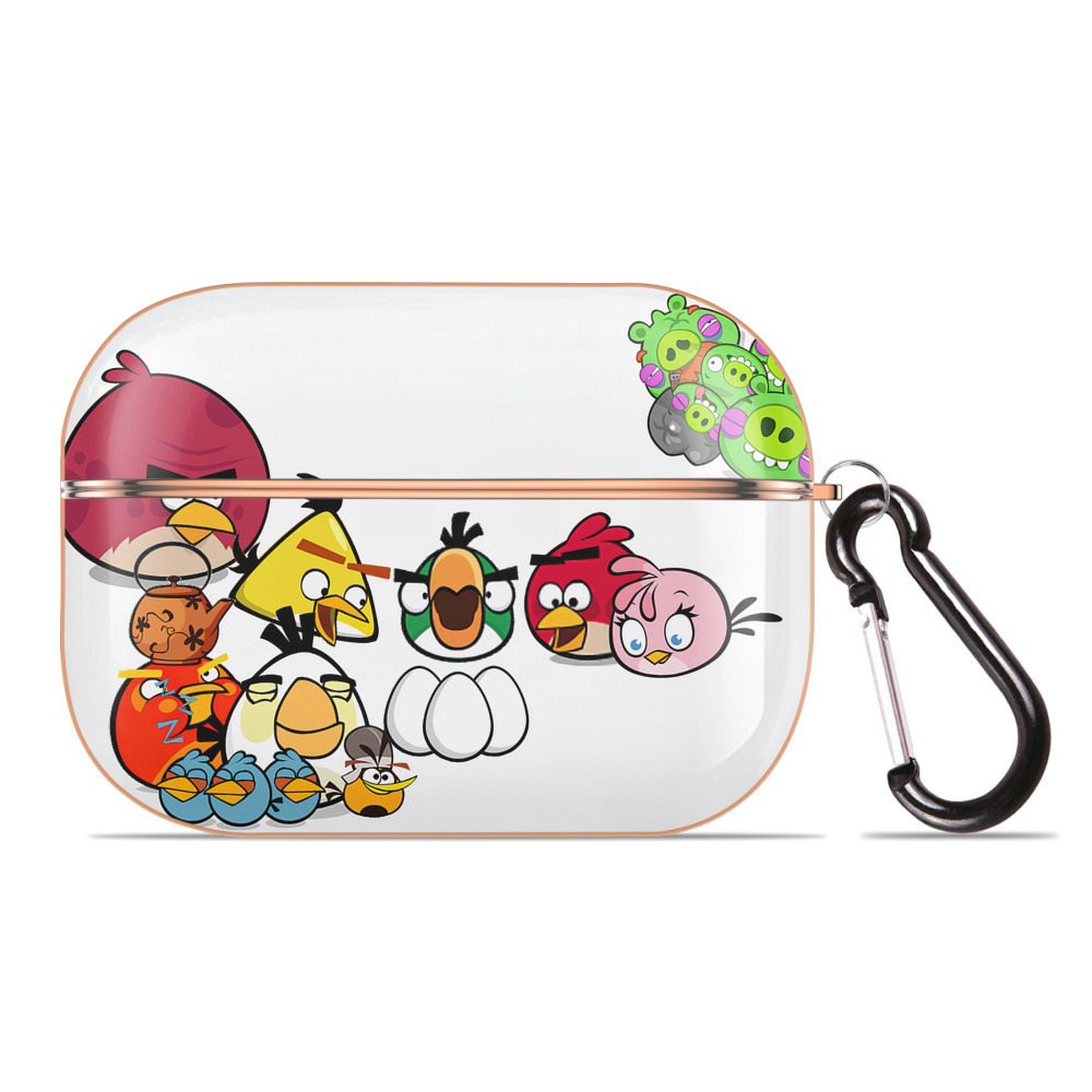 （画像用） Angry Birds アングリーバード 【AirPods Pro用】ハードシェル保護ケース｜耐衝撃・防指紋・カラビナ付き商品仕様