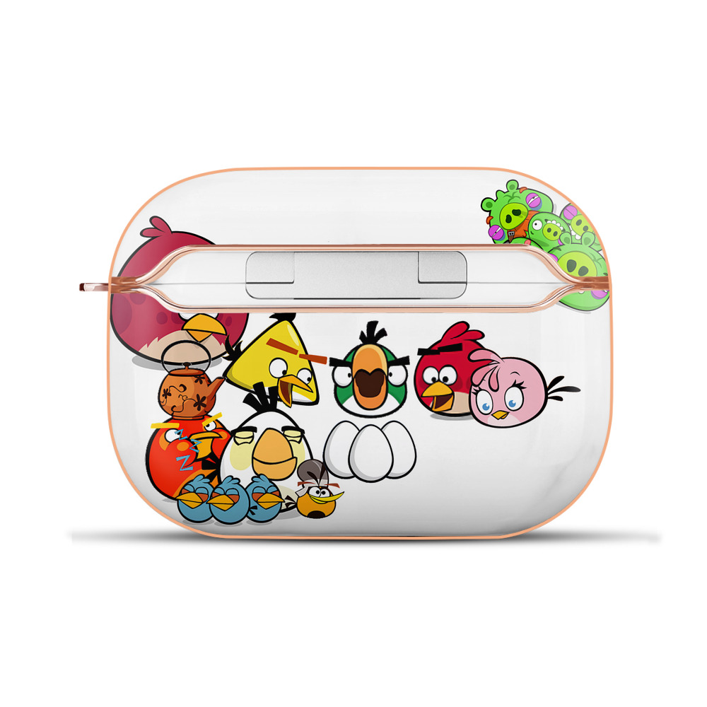 （画像用） Angry Birds アングリーバード 【AirPods Pro用】ハードシェル保護ケース｜耐衝撃・防指紋・カラビナ付き商品仕様