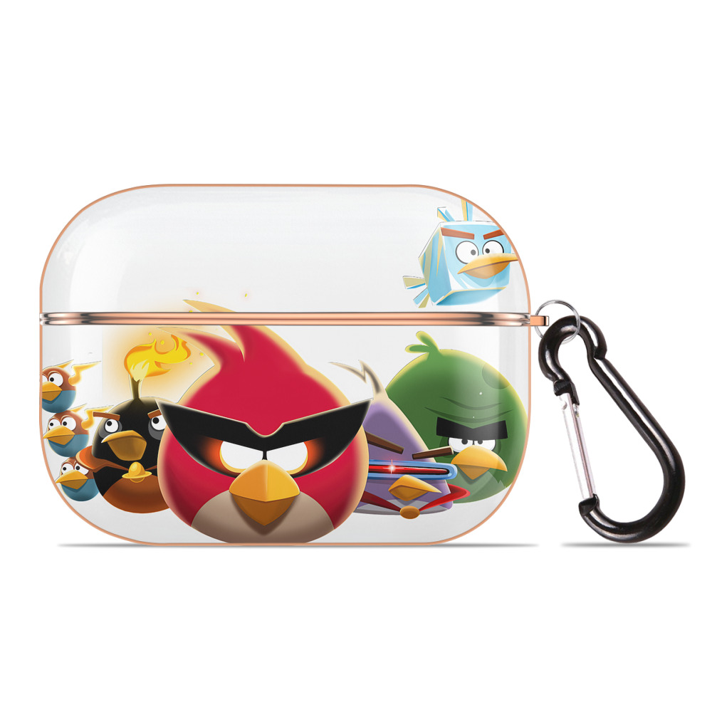 （画像用） Angry Birds アングリーバード 【AirPods Pro用】ハードシェル保護ケース｜耐衝撃・防指紋・カラビナ付き商品仕様