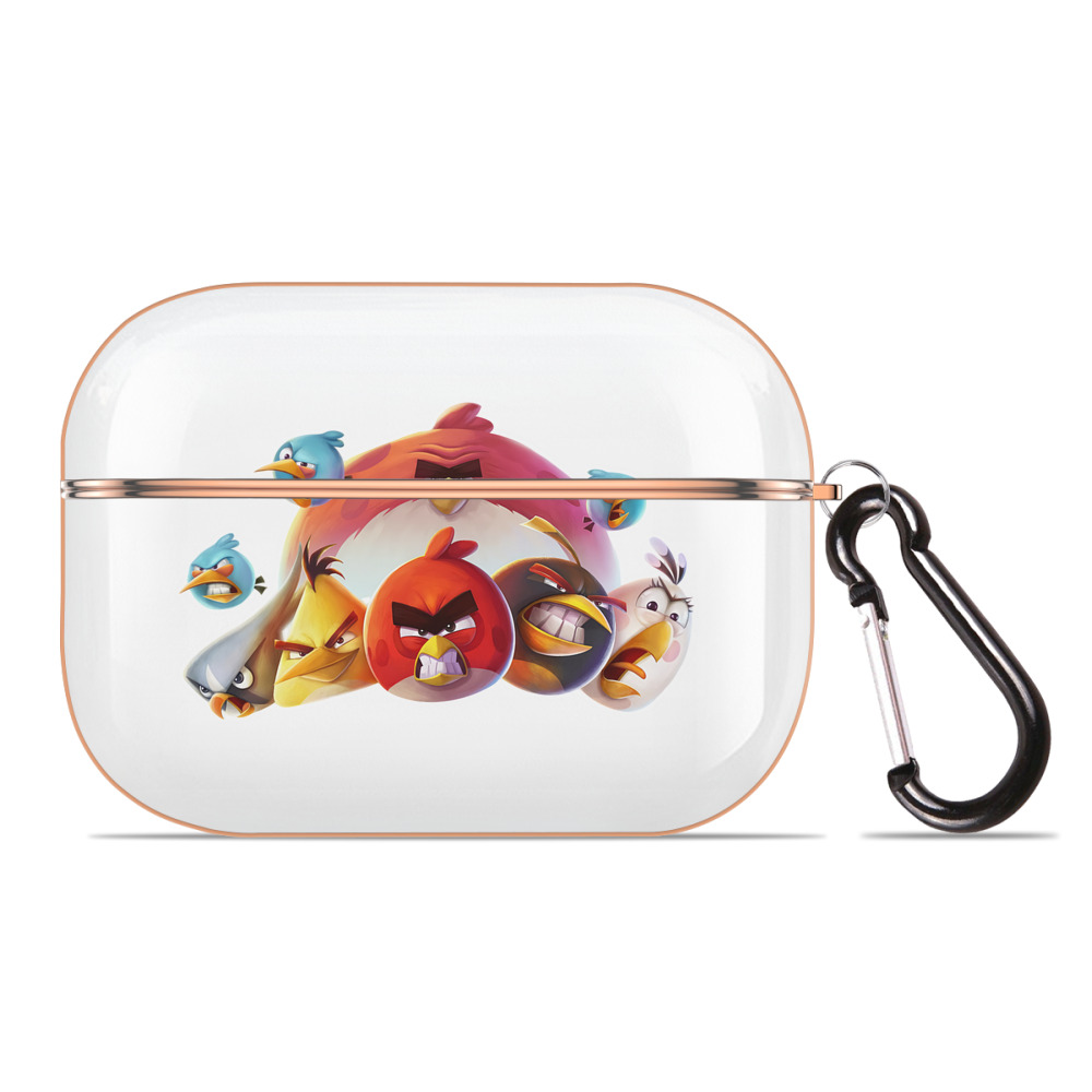 （画像用） Angry Birds アングリーバード 【AirPods Pro用】ハードシェル保護ケース｜耐衝撃・防指紋・カラビナ付き商品仕様