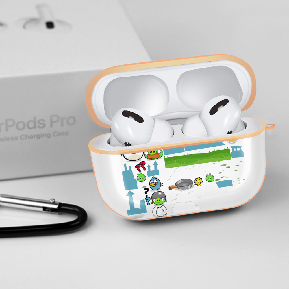Angry Birds アングリーバード 【AirPods Pro用】ハードシェル保護ケース｜耐衝撃・防指紋・カラビナ付き商品仕様