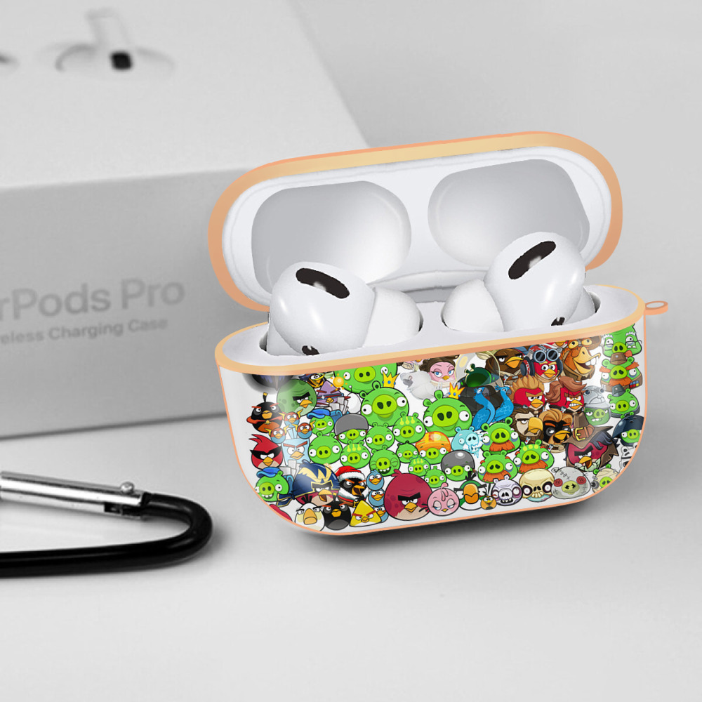 Angry Birds アングリーバード 【AirPods Pro用】ハードシェル保護ケース｜耐衝撃・防指紋・カラビナ付き商品仕様