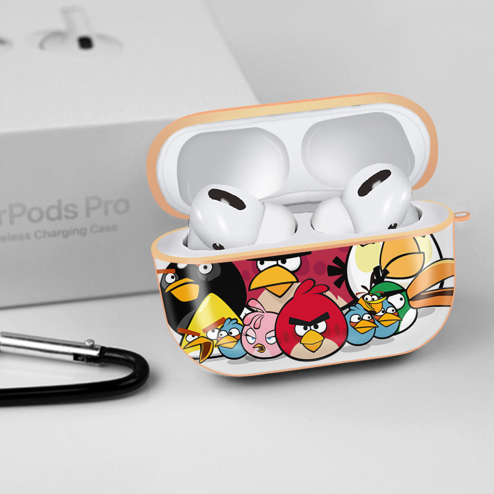 Angry Birds アングリーバード 【AirPods Pro用】ハードシェル保護ケース｜耐衝撃・防指紋・カラビナ付き商品仕様