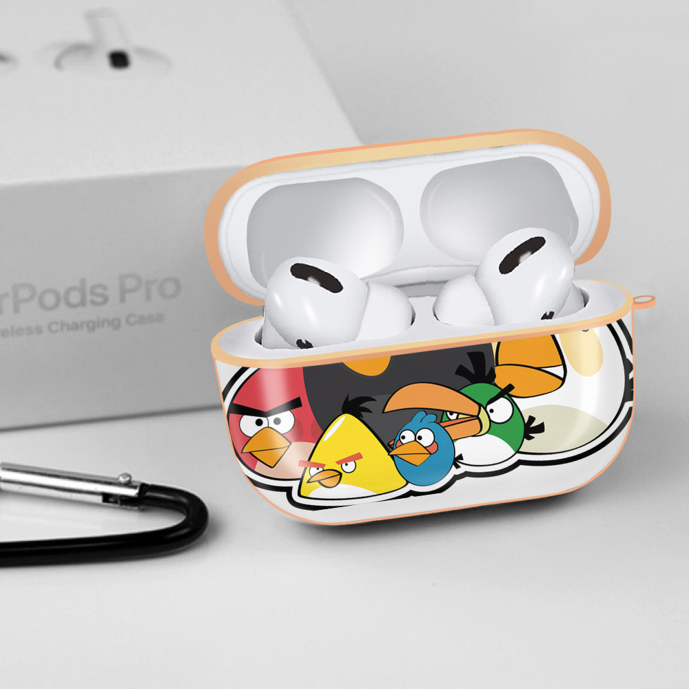 Angry Birds アングリーバード 【AirPods Pro用】ハードシェル保護ケース｜耐衝撃・防指紋・カラビナ付き商品仕様